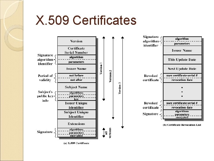 X. 509 Certificates 