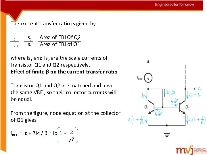 The current transfer ratio is given by I 0 = Is 2 = Area