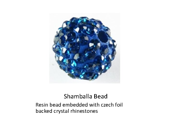 Shamballa Bead Resin bead embedded with czech foil backed crystal rhinestones 