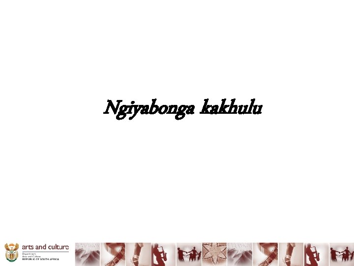 Ngiyabonga kakhulu 