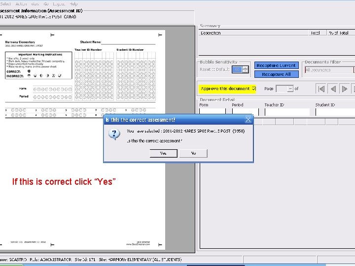If this is correct click “Yes” 