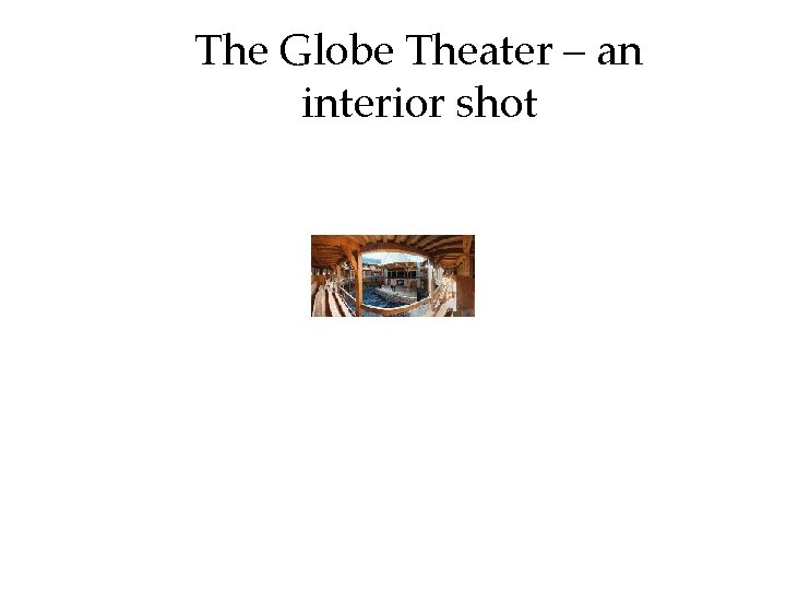 The Globe Theater – an interior shot 