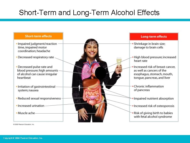 Short-Term and Long-Term Alcohol Effects Copyright © 2009 Pearson Education, Inc. 