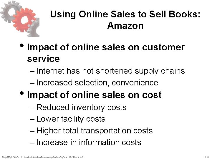 Using Online Sales to Sell Books: Amazon • Impact of online sales on customer