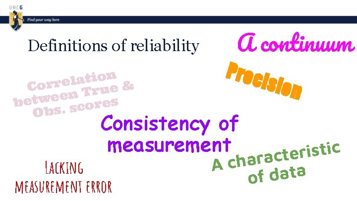 Definitions of reliability on i t a l e & Corr e u r