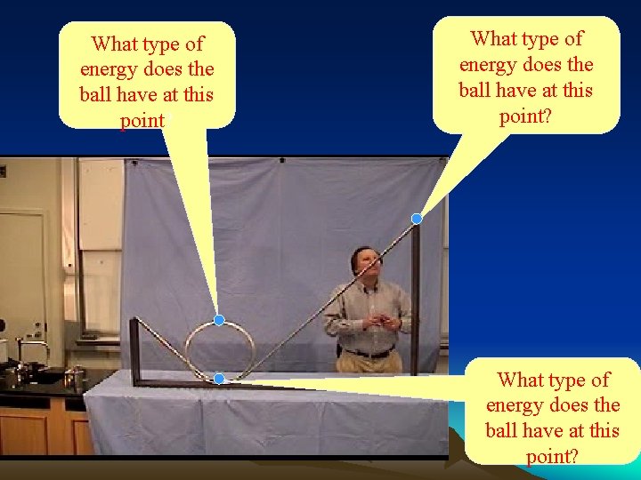 What type of energy does the ball have at this point? 