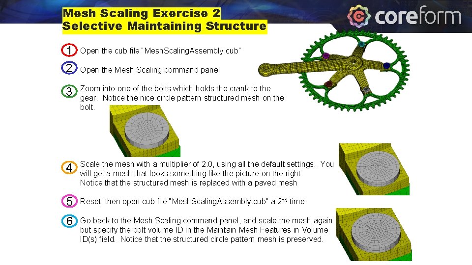 Mesh Scaling Exercise 2 Selective Maintaining Structure 1 Open the cub file “Mesh. Scaling.