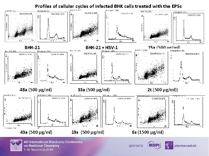 Profiles of cellular cycles of infected BHK cells treated with the EPSs ВНК-21 µg/ml)