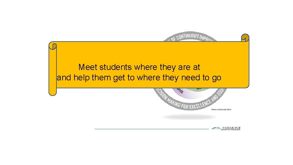 Meet students where they are at and help them get to where they need