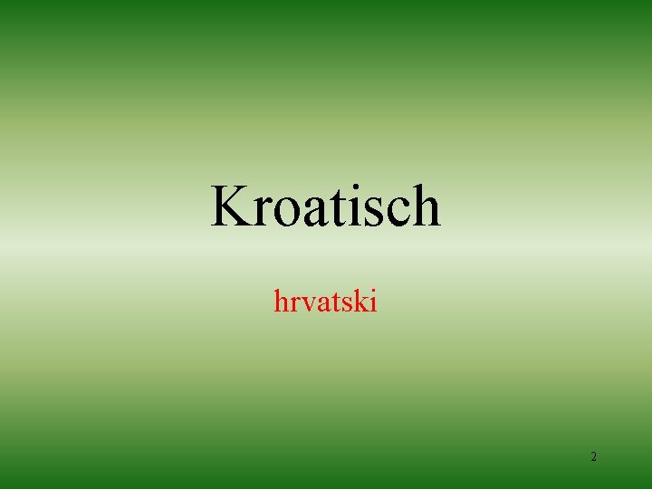 Kroatisch hrvatski 2 