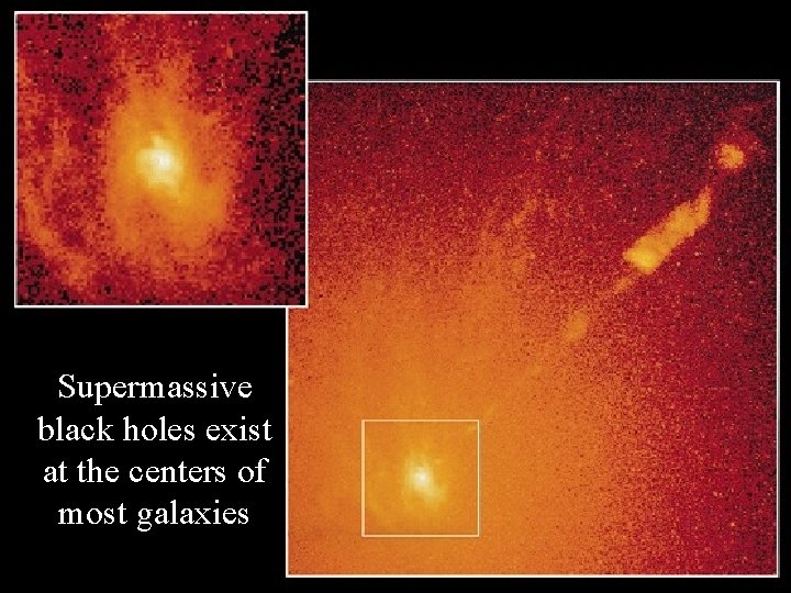 Supermassive black holes exist at the centers of most galaxies 