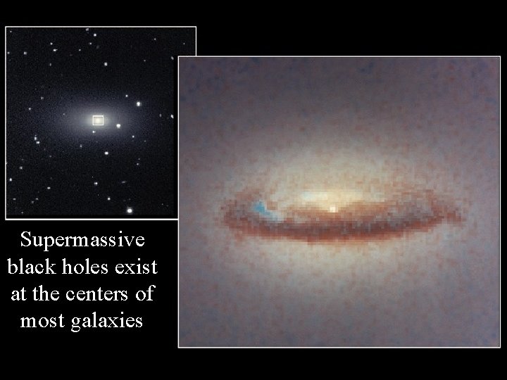 Supermassive black holes exist at the centers of most galaxies 