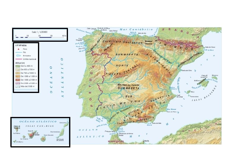 MAPA FÍSICO DE ESPAÑA 