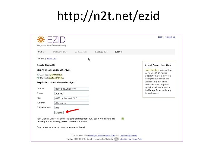 http: //n 2 t. net/ezid 