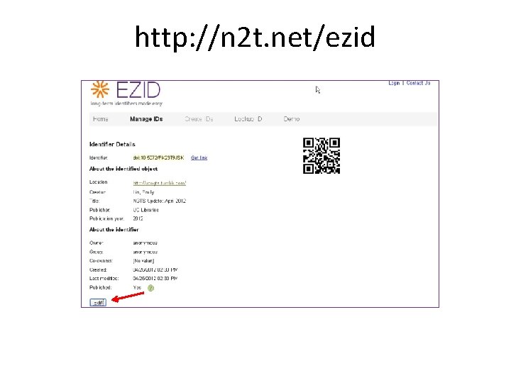 http: //n 2 t. net/ezid 