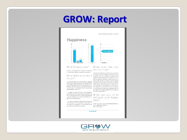 GROW: Report 
