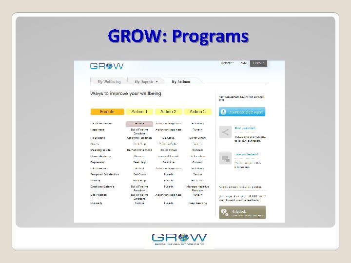 GROW: Programs 