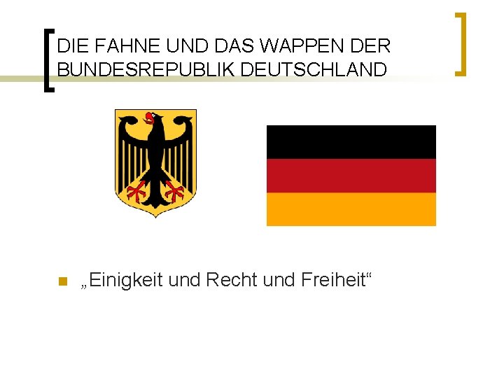 Deutschland Einigkeit Und Recht Und Freiheit Münze DEUTSCHLAND DIE FAHNE UND DAS WAPPEN DER BUNDESREPUBLIK