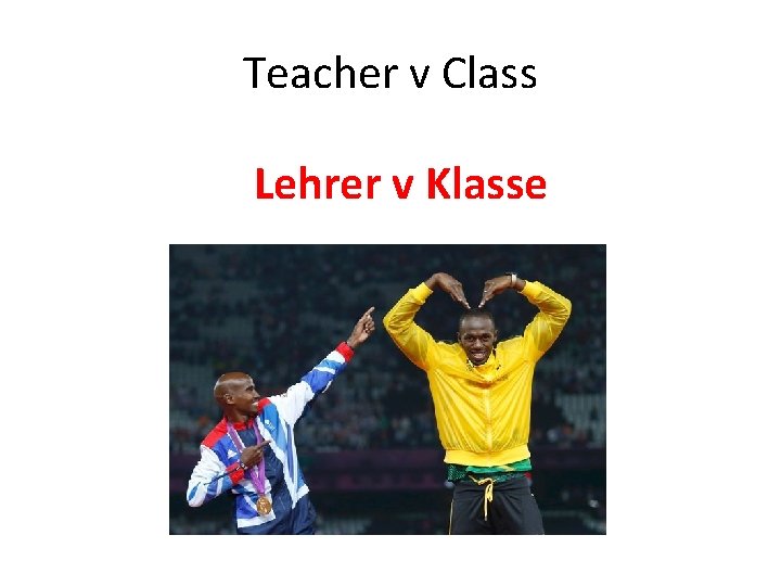 Teacher v Class Lehrer v Klasse 