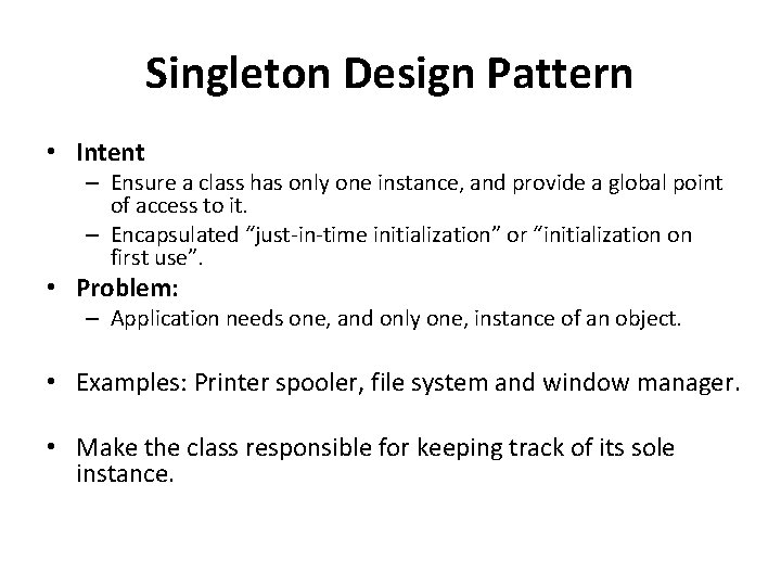Design Patterns Applied Pattern Hatching Problem Design of