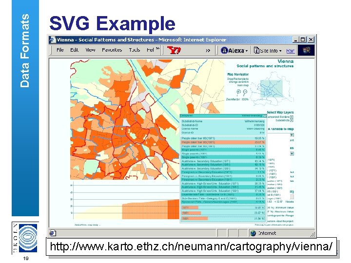 Data Formats SVG Example http: //www. karto. ethz. ch/neumann/cartography/vienna/ www. ukoln. ac. uk A