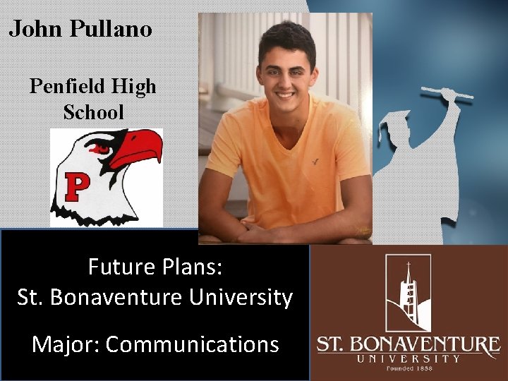 John Pullano Penfield High School Future Plans: St. Bonaventure University Major: Communications 