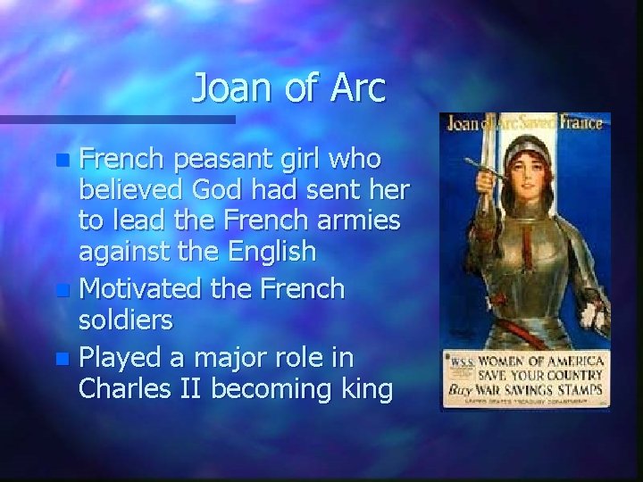 Joan of Arc French peasant girl who believed God had sent her to lead Joan of Arc French peasant girl who believed God had sent her to lead