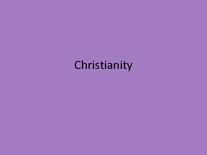 Christianity 