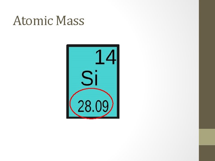 Atomic Mass  Atomic Mass