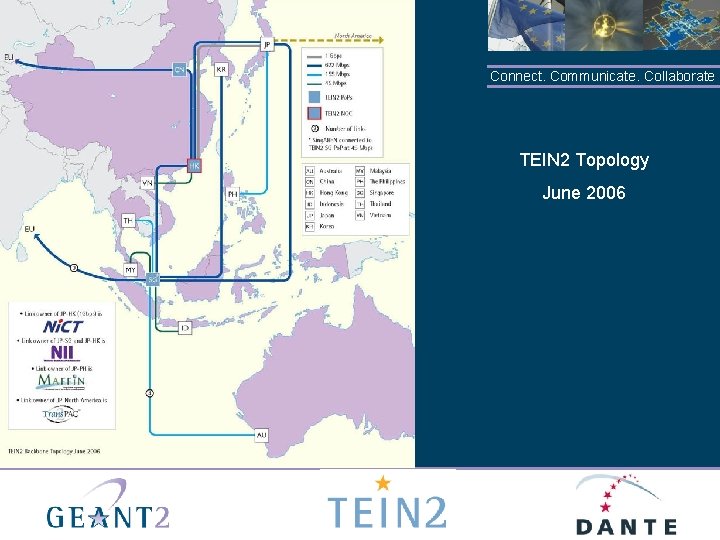 Connect. Communicate. Collaborate TEIN 2 Topology June 2006 