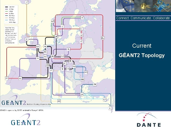 Connect. Communicate. Collaborate Current GÉANT 2 Topology 