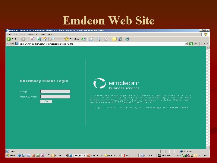 Emdeon Web Site 