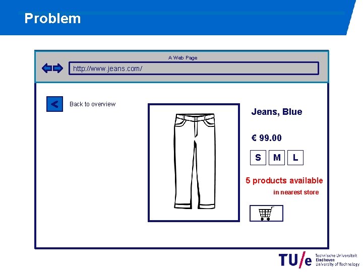Problem A Web Page http: //www. jeans. com/ Back to overview Jeans, Blue €