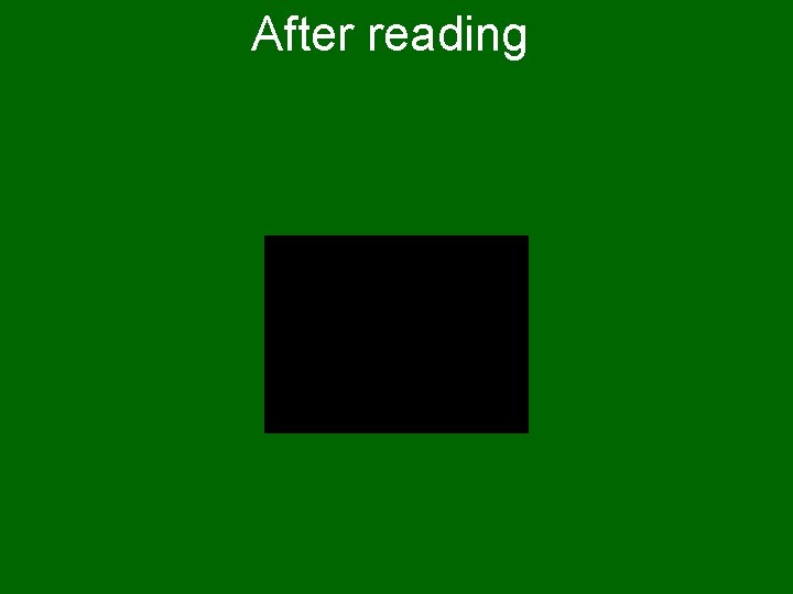 After reading 