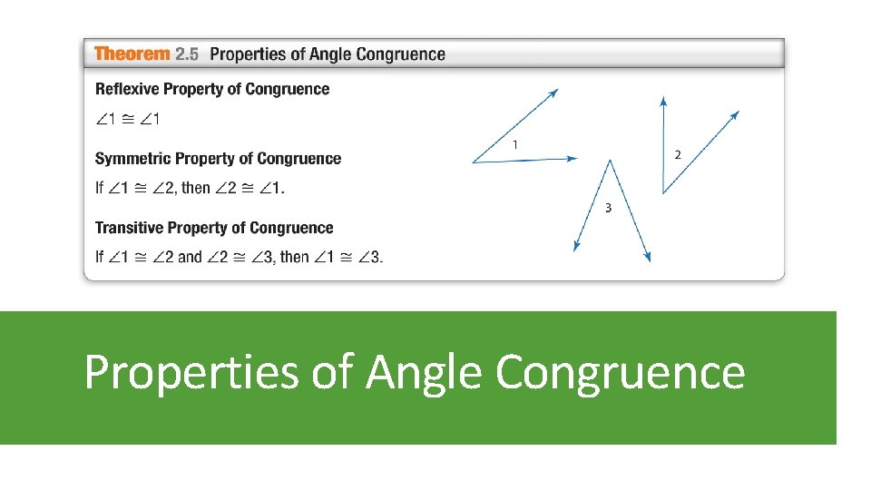 Properties of Angle Congruence 