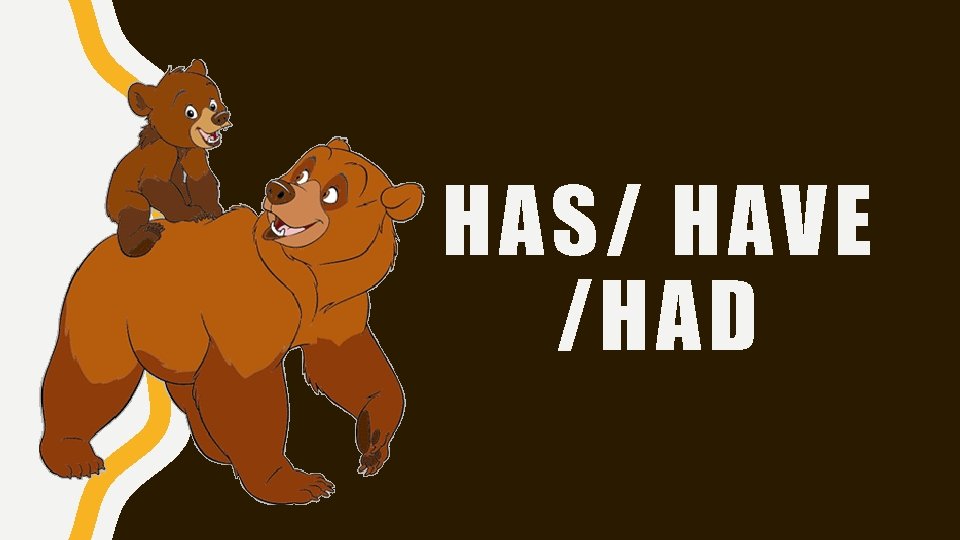 HAS/ HAVE /HAD 