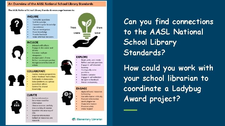 Can you find connections to the AASL National School Library Standards? How could you