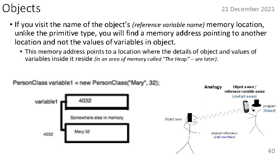 Objects 21 December 2021 • If you visit the name of the object’s (reference