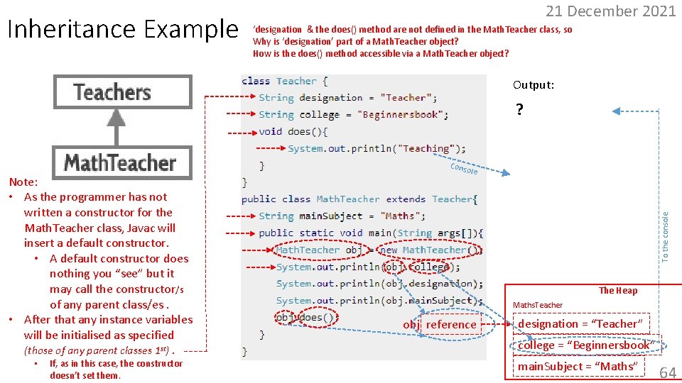 Inheritance Example 21 December 2021 ‘designation & the does() method are not defined in