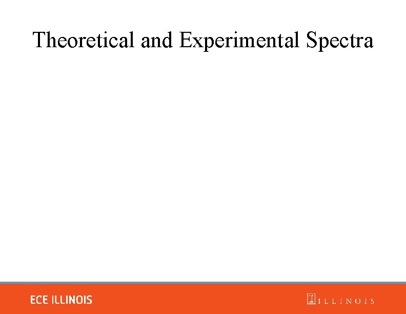 Theoretical and Experimental Spectra 