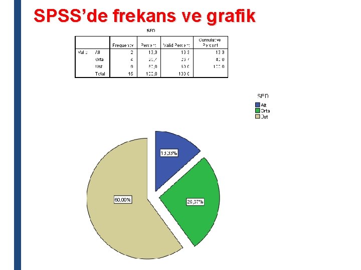 SPSS’de frekans ve grafik 