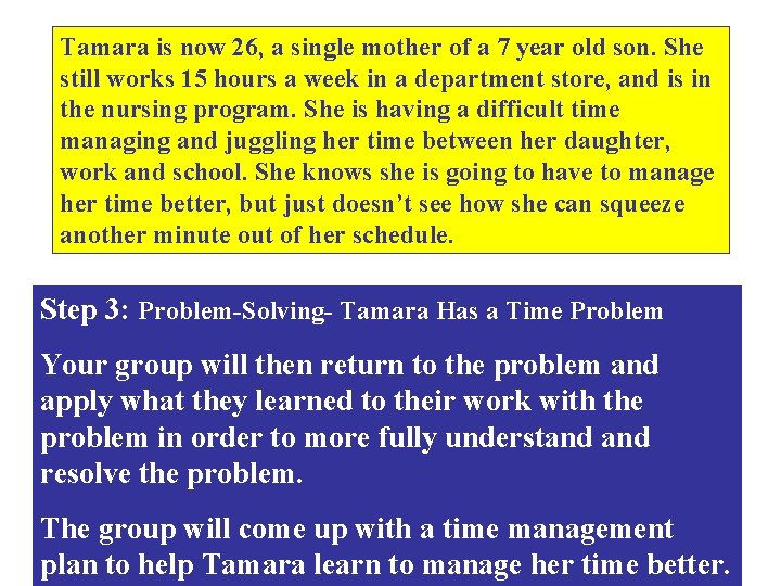 Tamara is now 26, a single mother of a 7 year old son. She