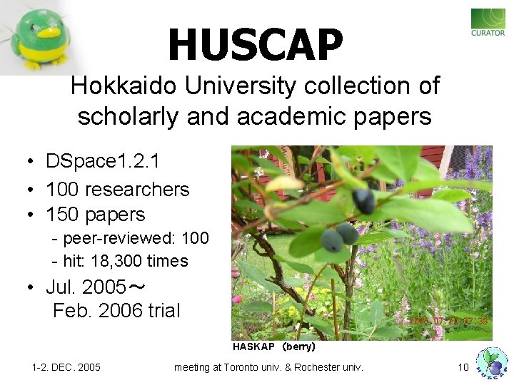 HUSCAP Hokkaido University collection of scholarly and academic papers • DSpace 1. 2. 1