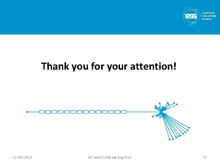 Thank you for your attention! 11 DEC 2014 AD and ICS Retreat mtg 2014