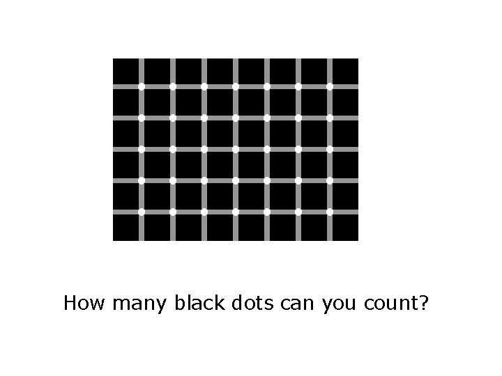 How many black dots can you count? 