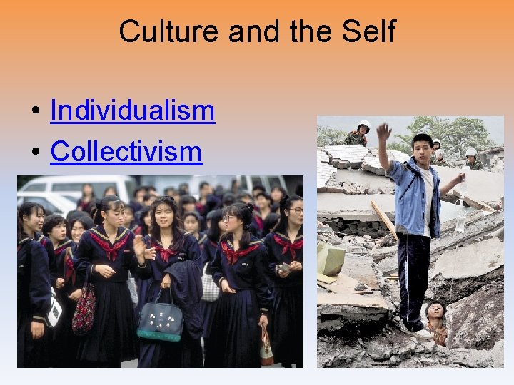 Culture and the Self • Individualism • Collectivism 