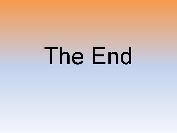 The End 