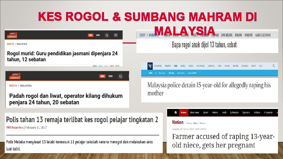 KES ROGOL & SUMBANG MAHRAM DI MALAYSIA 