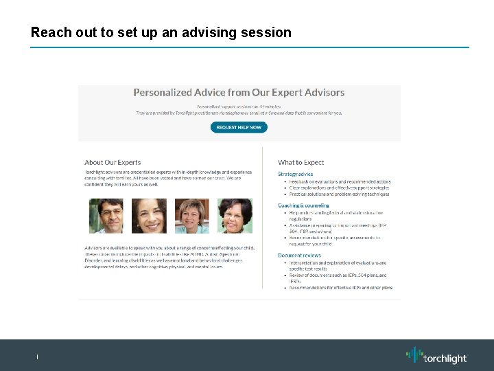 Reach out to set up an advising session 