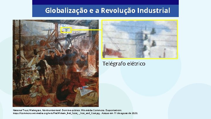 Globalização e a Revolução Industrial Telégrafo elétrico National Trust, Wallington, Northumberland. Domínio público. Wikimédia Globalização e a Revolução Industrial Telégrafo elétrico National Trust, Wallington, Northumberland. Domínio público. Wikimédia